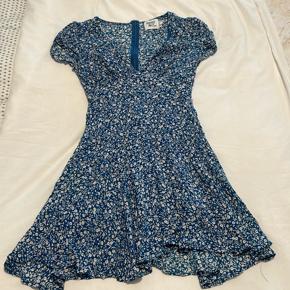 FINAL SALE❤️Princess Polly• The sting mini dress blue petite low impact